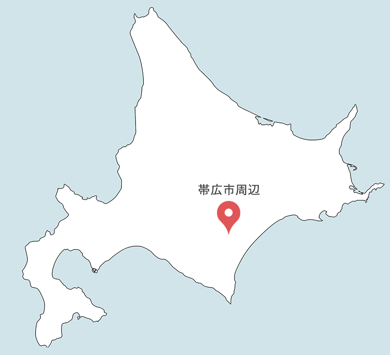 北海道帯広市周辺の地図